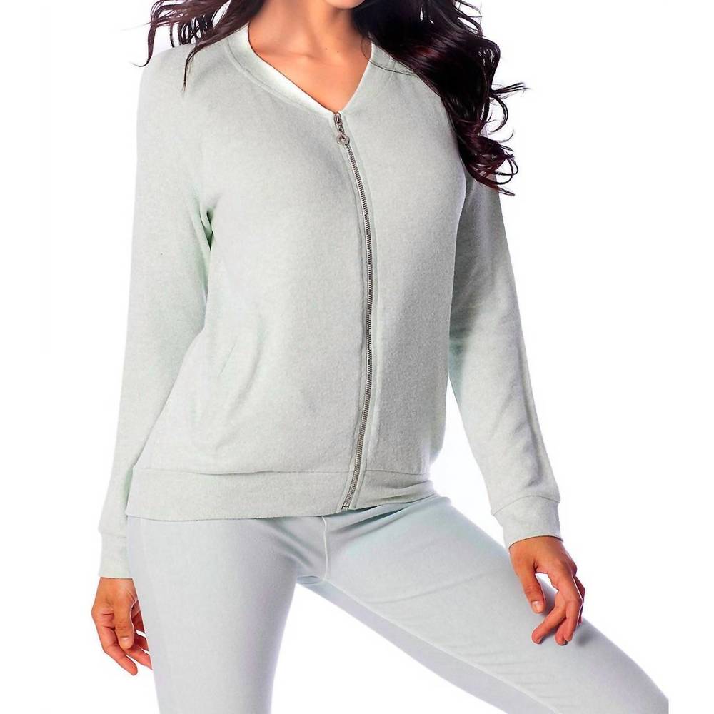 NEW FRENCH KYSS jamie kashmira bomber jacket in mint